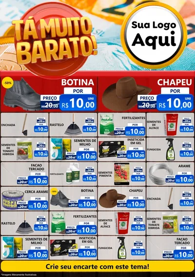 Modelo de Encarte para Encarte A4 Vertical com o tema Está Muito Barato para Agropecuária