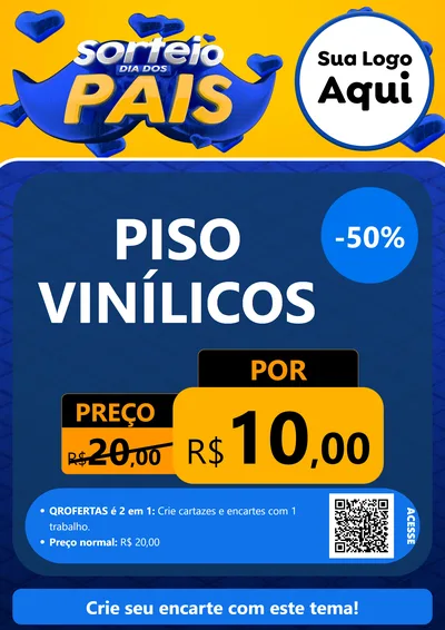 Modelo de Cartaz para Cartaz A4 Vertical com o tema Sorteio Dia dos Pais para Material para Construção