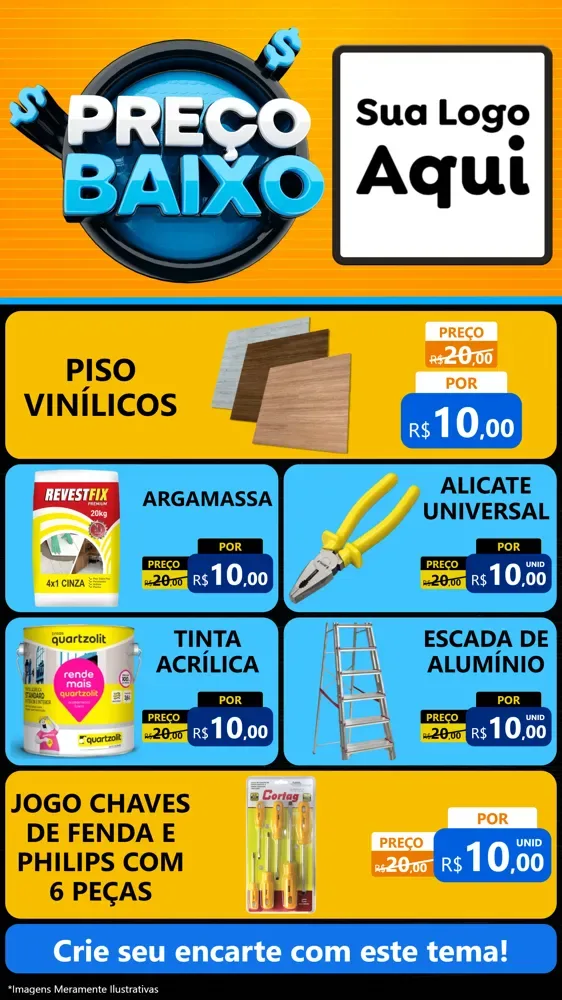 Modelo de TV para TV Vertical com o tema Preço Baixo para Material para Construção