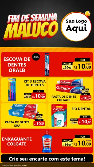 Modelo de TV para TV Vertical com o tema Final de Semana Maluco para Higiene Pessoal