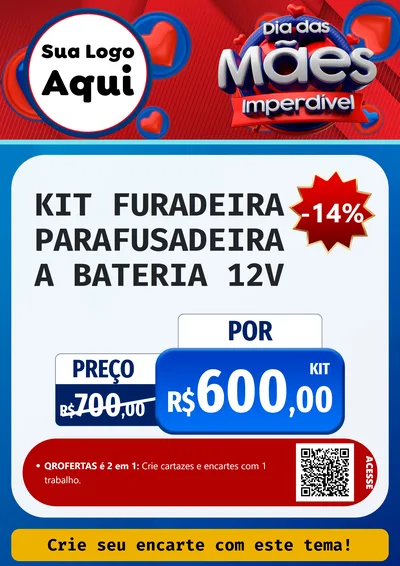 Modelo de Cartaz para Cartaz A4 Vertical com o tema Dia Das Mães Imperdível para Maquinas e Ferramentas