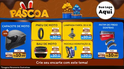 Modelo de TV para TV Horizontal com o tema Páscoa para Moto peças