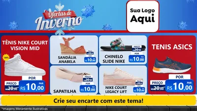 Modelo de TV para TV Horizontal com o tema Ofertas de Inverno para Calçados