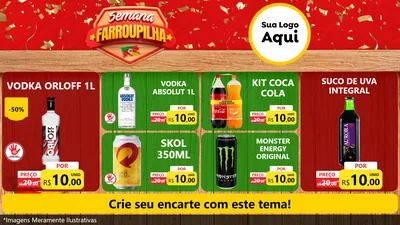 Modelo de TV para TV Horizontal com o tema Semana Farroupilha para Distribuidora de bebidas