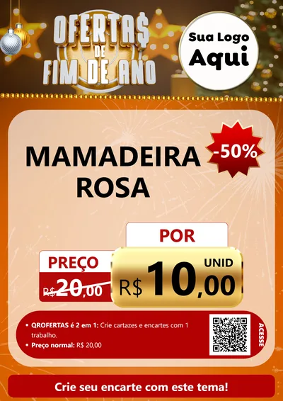 Modelo de Cartaz para Cartaz A4 Vertical com o tema Ofertas de Fim de Ano para Bebês