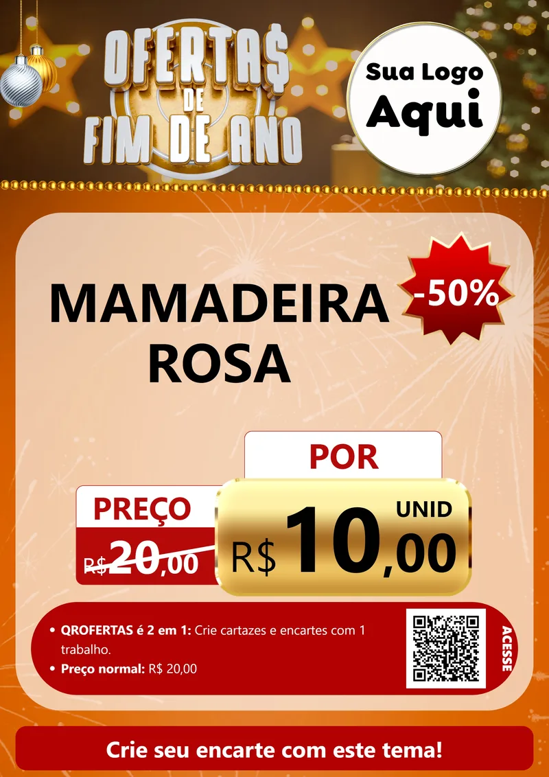 Modelo de Cartaz para Cartaz A4 Vertical com o tema Ofertas de Fim de Ano para Bebês
