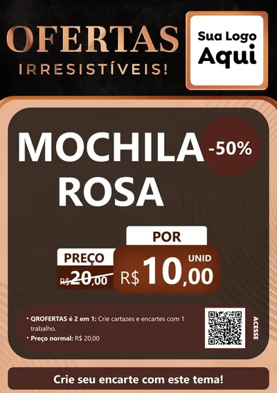 Modelo de Cartaz para Cartaz A4 Vertical com o tema Ofertas Irresistíveis! para Papelaria