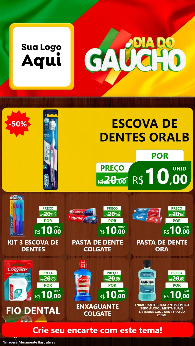 Modelo de Rede Social para Stories com o tema Dia do Gaúcho para Higiene Pessoal