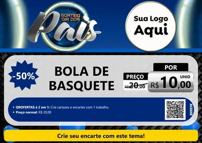 Modelo de Cartaz para Cartaz A4 Horizontal com o tema Sorteio Dia Dos Pais para Artigos Esportivos