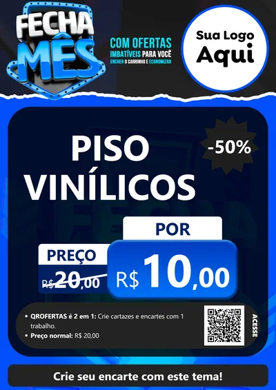 Modelo de Cartaz para Cartaz A4 Vertical com o tema Fecha Mês para Material para Construção