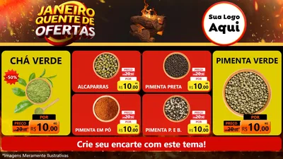 Modelo de TV para TV Horizontal com o tema Janeiro Quente de Ofertas para Produtos Naturais