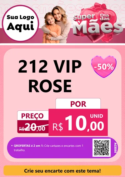 Modelo de Cartaz para Cartaz A4 Vertical com o tema Super Dia Das Mães para Perfumes