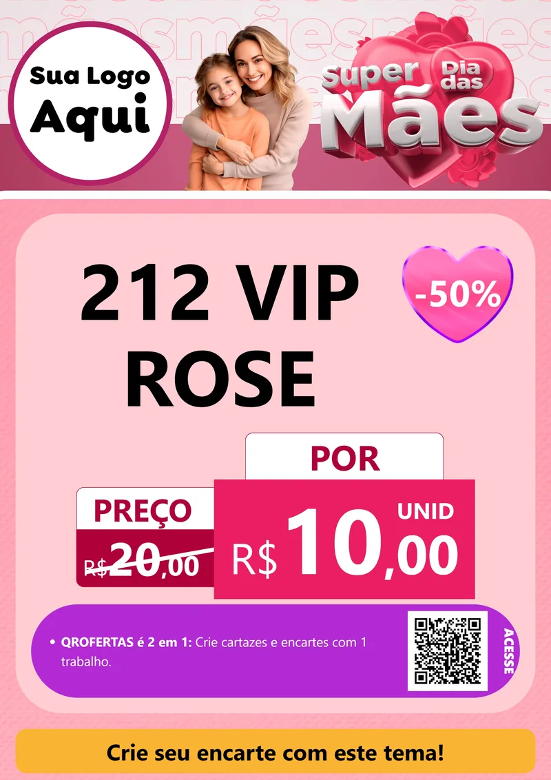 Modelo de Cartaz para Cartaz A4 Vertical com o tema Super Dia Das Mães para Perfumes