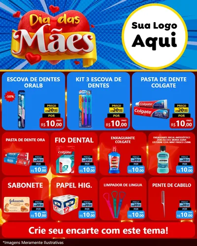 Modelo de Rede Social para Feed Instagram com o tema Dia das Mães para Higiene Pessoal