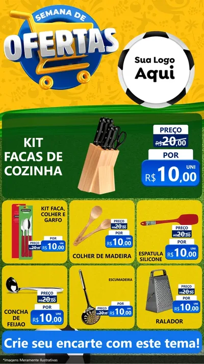 Modelo de Rede Social para Stories com o tema Semana de Ofertas - Copa para Utilidades Domésticas