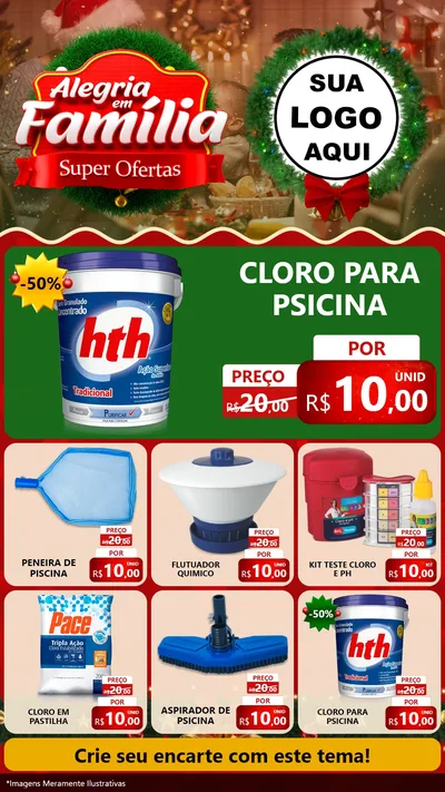 Modelo de Rede Social para Stories com o tema Alegria Em Família - Super Ofertas para Produtos para Piscina