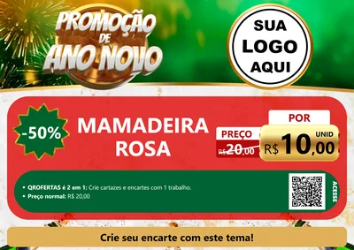 Modelo de Cartaz para Cartaz A4 Horizontal com o tema Promoção de Ano Novo para Bebês