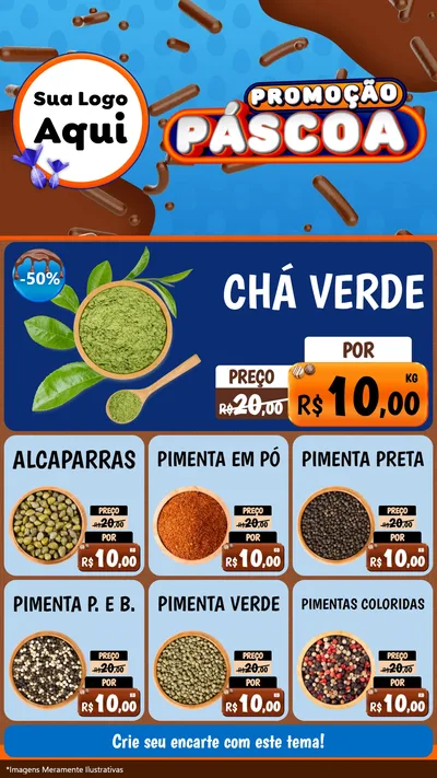 Modelo de Rede Social para Stories com o tema Promoção Páscoa para Produtos Naturais