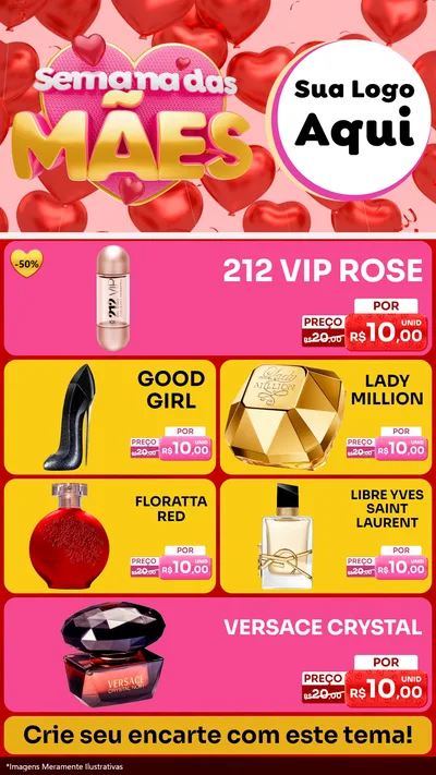 Modelo de TV para TV Vertical com o tema Semana Das Mães para Perfumes