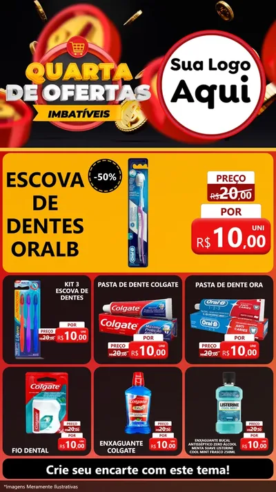 Modelo de Rede Social para Stories com o tema Quarta de Ofertas Imbatíveis para Higiene Pessoal