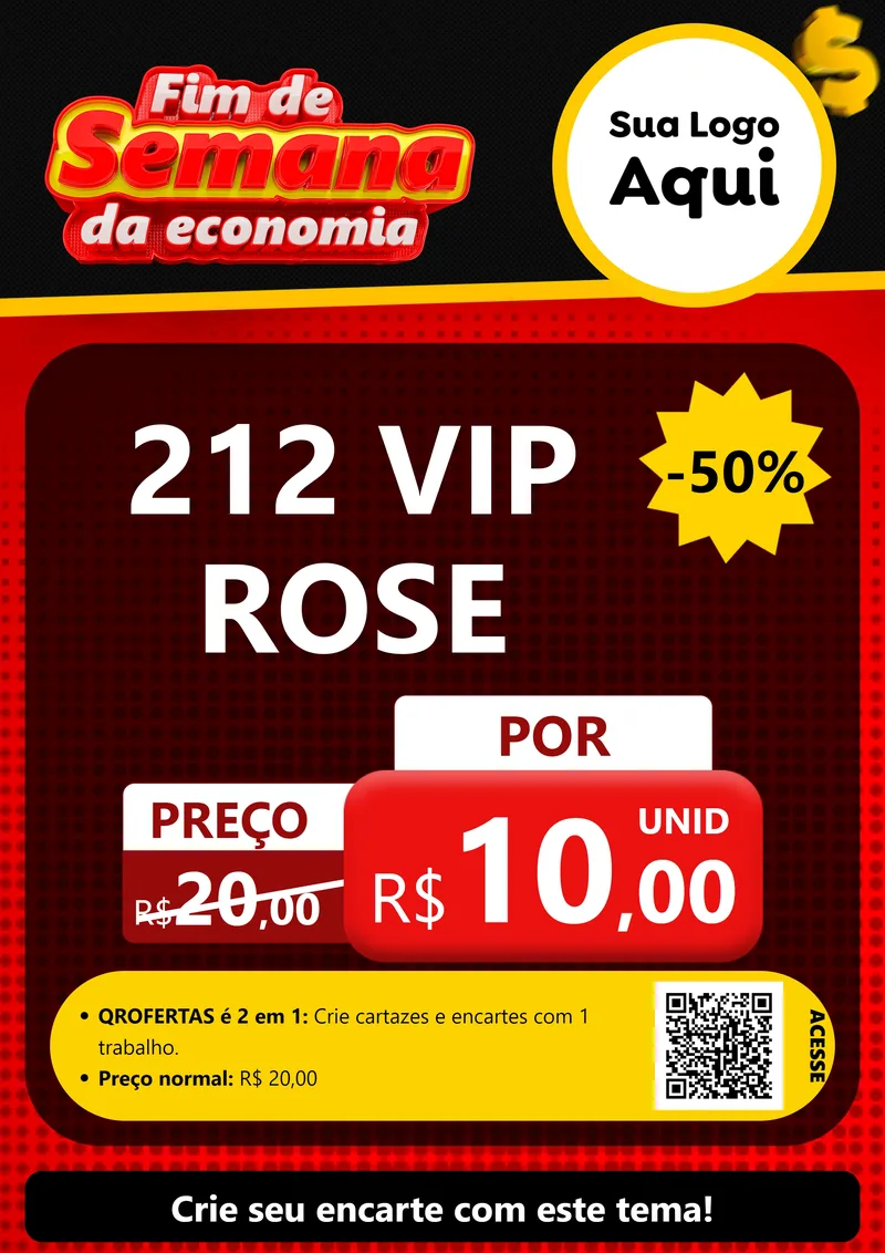 Modelo de Cartaz para Cartaz A4 Vertical com o tema Fim de Semana da Economia para Perfumes