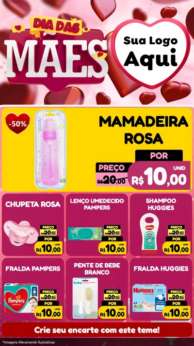 Modelo de Rede Social para Stories com o tema Dia Das Mães para Bebês