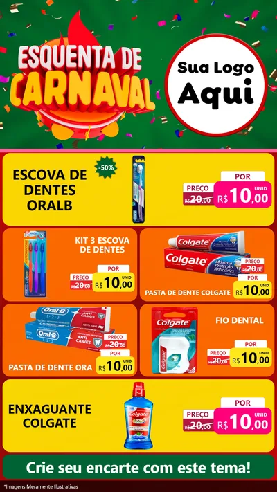Modelo de TV para TV Vertical com o tema Esquenta de Carnaval para Higiene Pessoal