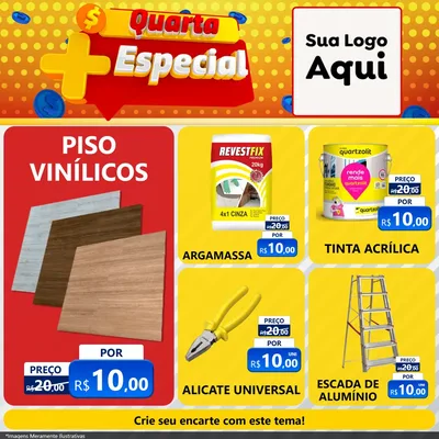 Modelo de Rede Social para Feed Facebook com o tema Quarta Mais Especial para Material para Construção