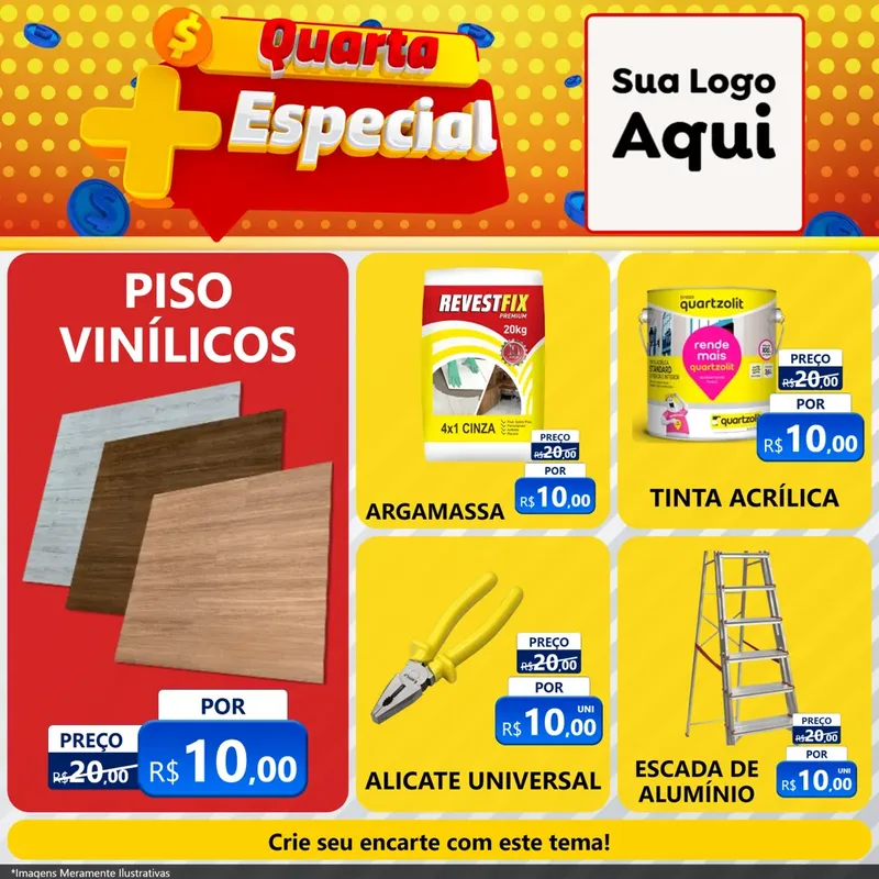 Modelo de Rede Social para Feed Facebook com o tema Quarta Mais Especial para Material para Construção