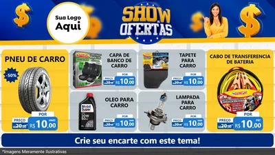Modelo de TV para TV Horizontal com o tema Show de Ofertas para Auto peças