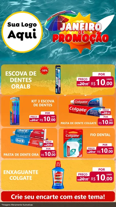 Modelo de TV para TV Vertical com o tema Janeiro de Promoção para Higiene Pessoal