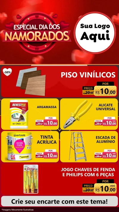 Modelo de TV para TV Vertical com o tema Especial Dia Dos Namorados para Material para Construção