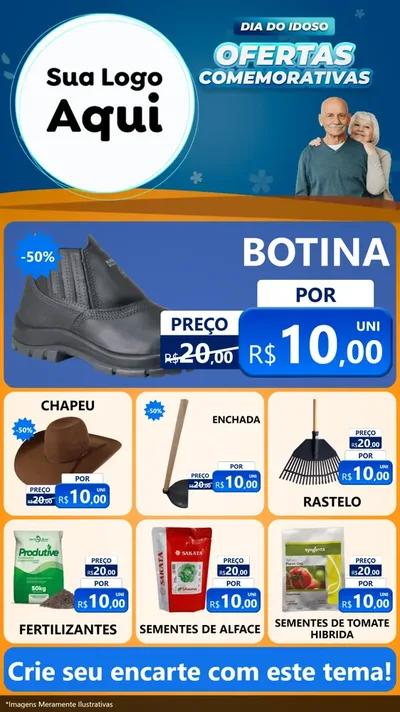 Modelo de Rede Social para Stories com o tema Dia do Idoso