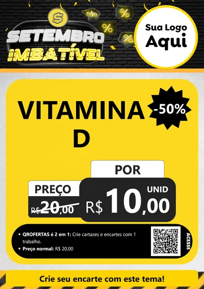 Modelo de Cartaz para Cartaz A4 Vertical com o tema Setembro Imbatível para Farmácia