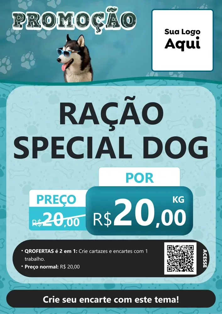 Modelo de Cartaz para Cartaz A4 Vertical com o tema Promoção - Pet Shop para Pet Shop