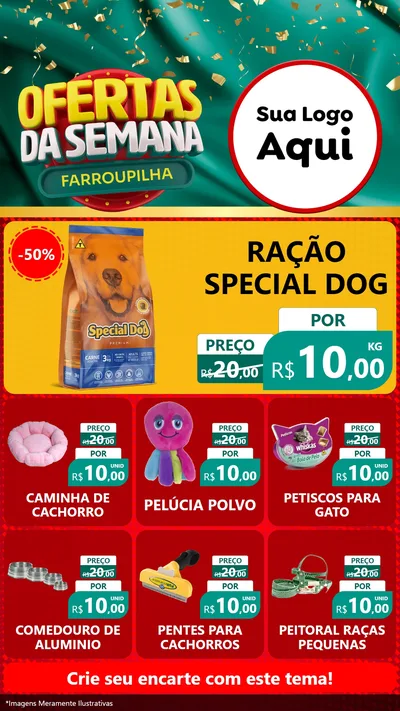 Modelo de Rede Social para Stories com o tema Ofertas da Semana Farroupilha para Pet Shop