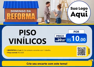 Modelo de Cartaz para Cartaz A4 Horizontal com o tema Domingo da Reforma para Material para Construção