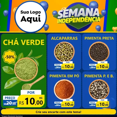 Modelo de Rede Social para Feed Facebook com o tema Semana da Independência para Produtos Naturais