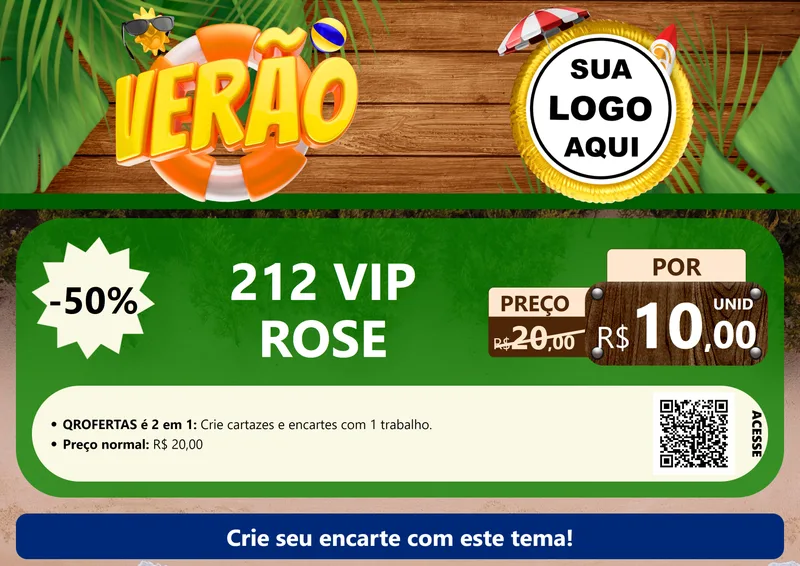 Modelo de Cartaz para Cartaz A4 Horizontal com o tema Verão para Perfumes