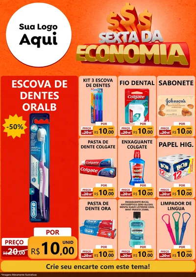 Modelo de Encarte para Encarte A4 Vertical com o tema Sexta da Economia para Higiene Pessoal