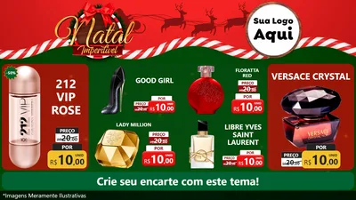 Modelo de TV para TV Horizontal com o tema Natal Imperdível para Perfumes