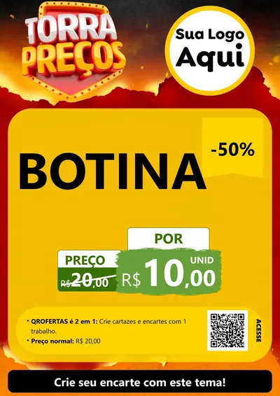 Modelo de Cartaz para Cartaz A4 Vertical com o tema Torra Preços para Agropecuária