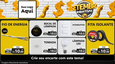Modelo de TV para TV Horizontal com o tema Setembro Imbatível para Materiais Elétricos