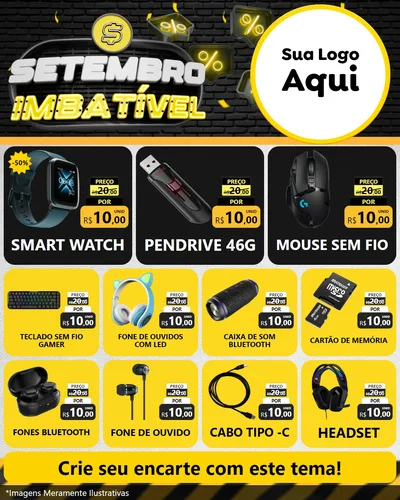 Modelo de Rede Social para Feed Instagram com o tema Setembro Imbatível para Informática