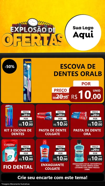 Modelo de Rede Social para Stories com o tema Explosão de Ofertas para Higiene Pessoal