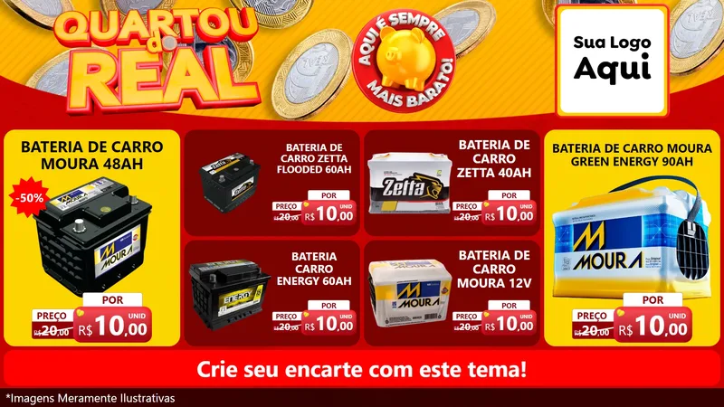 Modelo de TV para TV Horizontal com o tema Quartou do Real para Baterias Elétricas