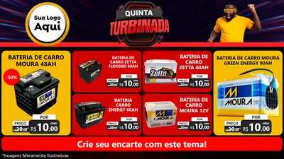 Modelo de TV para TV Horizontal com o tema Quinta Turbinada para Baterias Elétricas