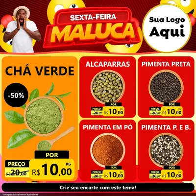 Modelo de Rede Social para Feed Facebook com o tema Sexta-feira Maluca para Produtos Naturais