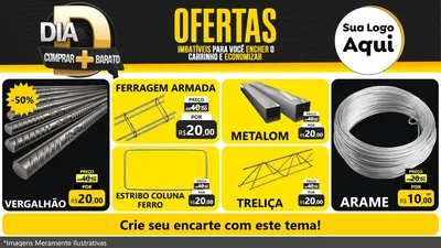 Modelo de TV para TV Horizontal com o tema Dia D Mais Economia para Ferragens