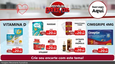 Modelo de TV para TV Horizontal com o tema Segunda dos Genéricos para Farmácia